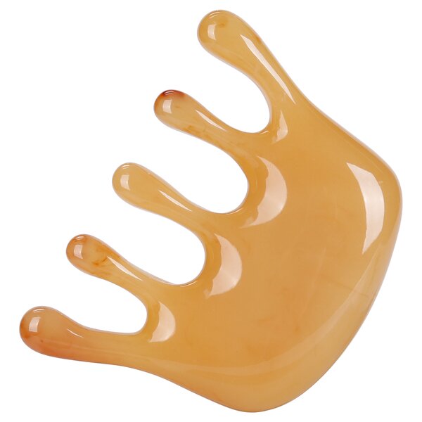 Resin Massage Comb - Custom LOGO Five Teeth Men Women Scalp Therapy Tool