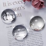 Crystal Magnifying Dome - Half Sphere Blank Round Paperweight Hemisphere