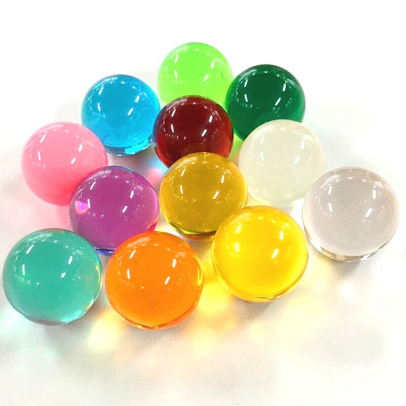 Clear Acrylic Game Ball - Custom 75MM Gaming Home Decor Colorful Resin