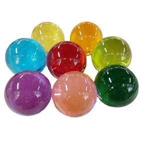 Clear Acrylic Juggling Ball - Custom Logo Colored Contact Resin Sphere
