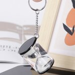 Acrylic Hourglass Keychain - Custom Logo 3 Min Mini Cylindrical Key Chain