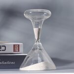 Glass Sand Timer Set - 1/5/10/30/60 Min Clear Magnetic Desktop Decor