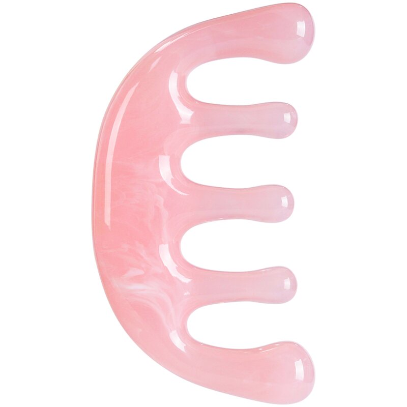 Resin Guasha Comb - Wholesale Pink Portable Scalp Head Neck Body Massager