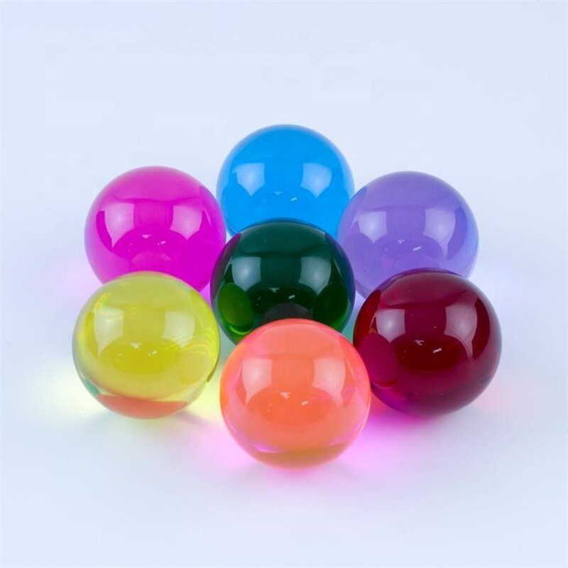 Colorful Clear Acrylic Ball - Large Resin Transparent Home Decor Balls