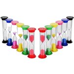 Mini Plastic Sand Timer - 1-5 Minutes Unique Colored Kids Toy Board Game