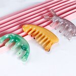 Resin Meridian Comb - Triangle Head Beeswax Body Scraping Wide Tooth Tool