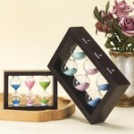 3 in 1 Tea Sand Timer - Large 1/3/5 Minute Square Wooden Frame Hourglass