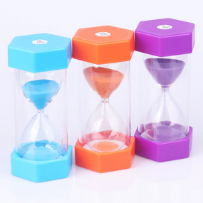 Hexagonal Sand Timer - Anti-fall Plastic 5/10/15/30 Minute Kids Game
