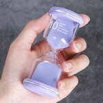 Cartoon Macaron Sand Clock - 5/10/15/30 Min Plastic Colorful Glass Hourglass