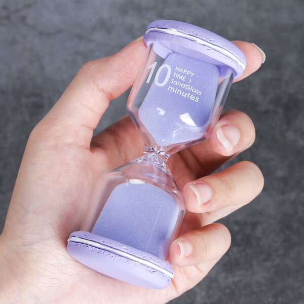 Cartoon Macaron Sand Clock - 5/10/15/30 Min Plastic Colorful Glass Hourglass