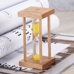 Square Wooden Hourglass - 1/3/5 Minute Tea Coffee Kids Teeth Brush Timer
