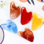 Eco-Friendly Resin Gua Sha - Heart Shape Crystal Muscle Scraping Face Lift