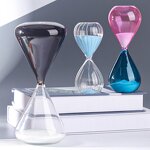 Glass Sand Timer Set - 1/5/10/30/60 Min Clear Magnetic Desktop Decor