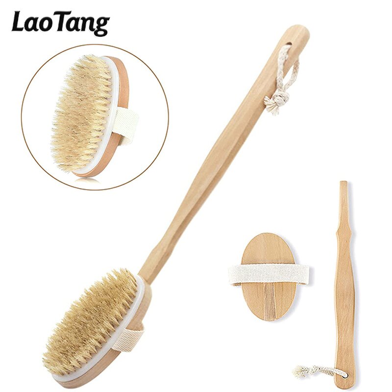 Natural Back Scrub Brush - Bath Supplies High Quality Exfoliating Massage Tool