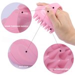 Wheat Straw Scalp Brush - Natural Shampoo Head Massage Silicone Cleaning Tool