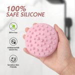 Shampoo Brush Scalp Scrubber - Soft Silicone Bristles Dandruff Removal Tool