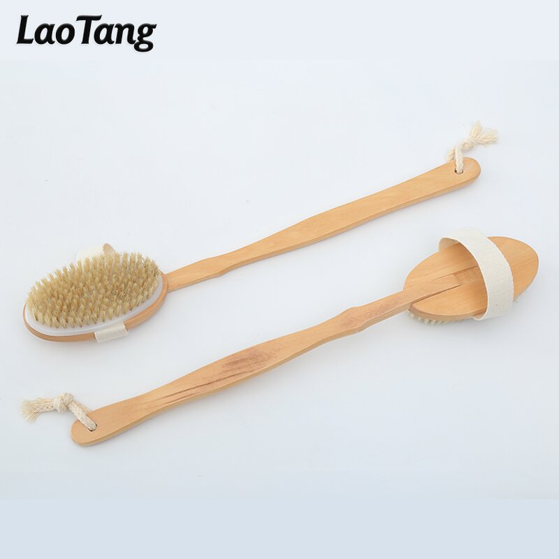 Dry Brushing Body Brush - Soft Natural Bristles Lymphatic Exfoliating Tool