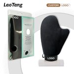 Dual Sided Tanning Mitt - Custom Logo Super Thick Velvet With Thumb Tool