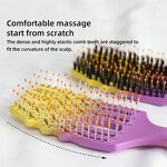 Six Rows Detangler Brush - Wholesale Plastic Custom Logo Women Curly Hair Tool