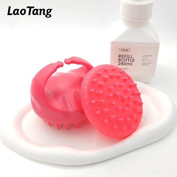 Multi Functional Scalp Brush - Replaceable Soft Silicone Head Body Wash Tool