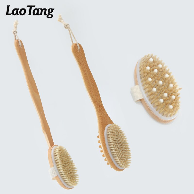Natural Back Scrub Brush - Bath Supplies High Quality Exfoliating Massage Tool