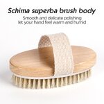 Wooden Dry Body Brush - Natural Bristle Wholesale Bath Supplies Exfoliator