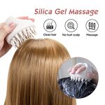 Multi Functional Scalp Brush - Replaceable Soft Silicone Head Body Wash Tool