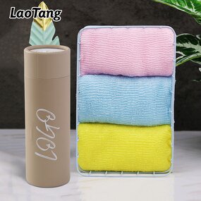Back Exfoliating Towel - Nylon Extended Length Pull Bath Scrub Washcloth