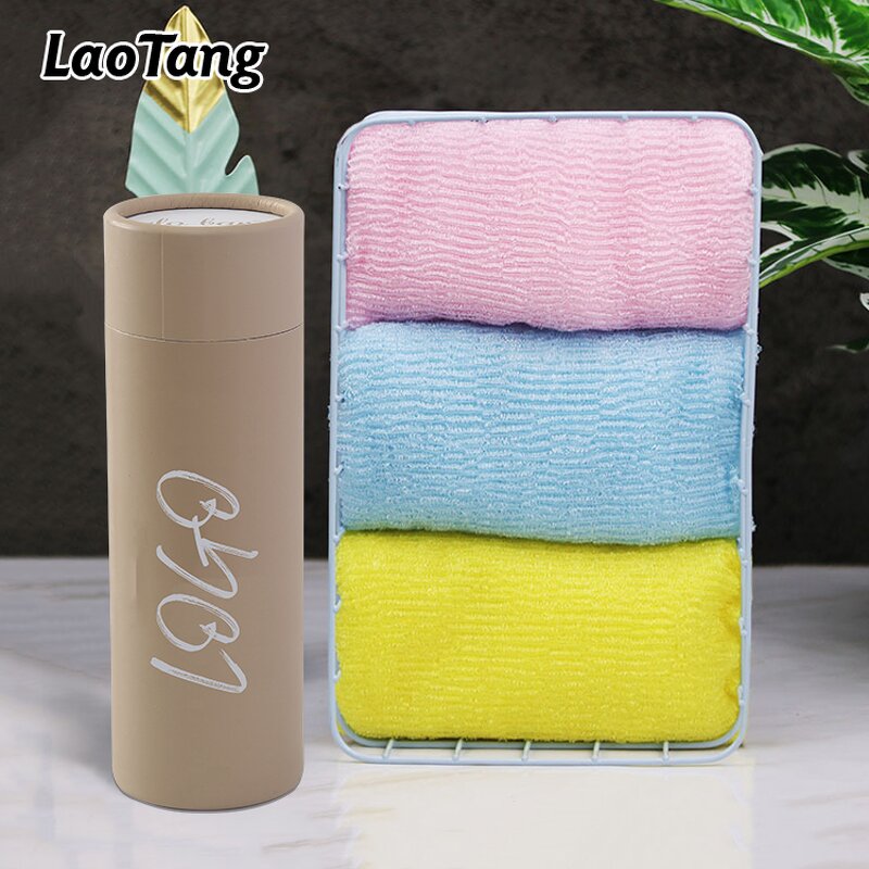 Back Exfoliating Towel - Nylon Extended Length Pull Bath Scrub Washcloth