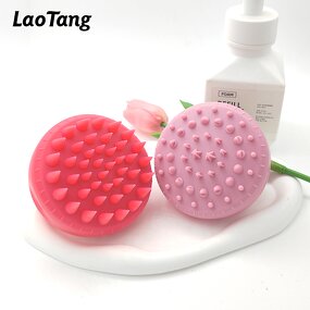 Shampoo Brush Scalp Scrubber - Soft Silicone Bristles Dandruff Removal Tool