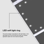 LED Makeup Mirror Manufacturer - Custom 22 Leds 2x 3x 10x Magnifying Tabletop Foldable