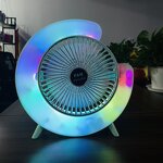 Mini Desk Fan Manufacturer - Portable 3-Speed with LED Night Light and Oscillation