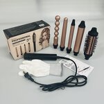 Curling Wand Set Manufacturer - 5 Interchangeable Ceramic with Brush and Heat Glove