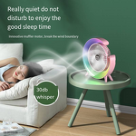 Mini Desk Fan Manufacturer - Portable 3-Speed with LED Night Light and Oscillation