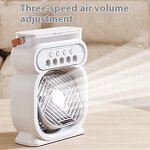 Air Cooler Fan Manufacturer - 5 Nozzles Humidification 3-Speed with 7 Colors Light