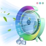 Air Cooler Fan Manufacturer - 7 Color Night Light Small Desk Oscillating 3 Speeds