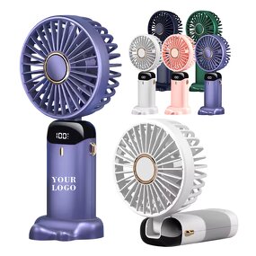 Portable Fan Manufacturer - 5 Speeds Digital Display 1800mAh Handheld Neck Desk 3in1