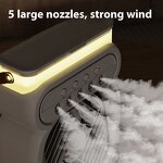 Air Cooler Fan Manufacturer - Misting 450ml Water Tank 3 Speeds with 7 Night Light
