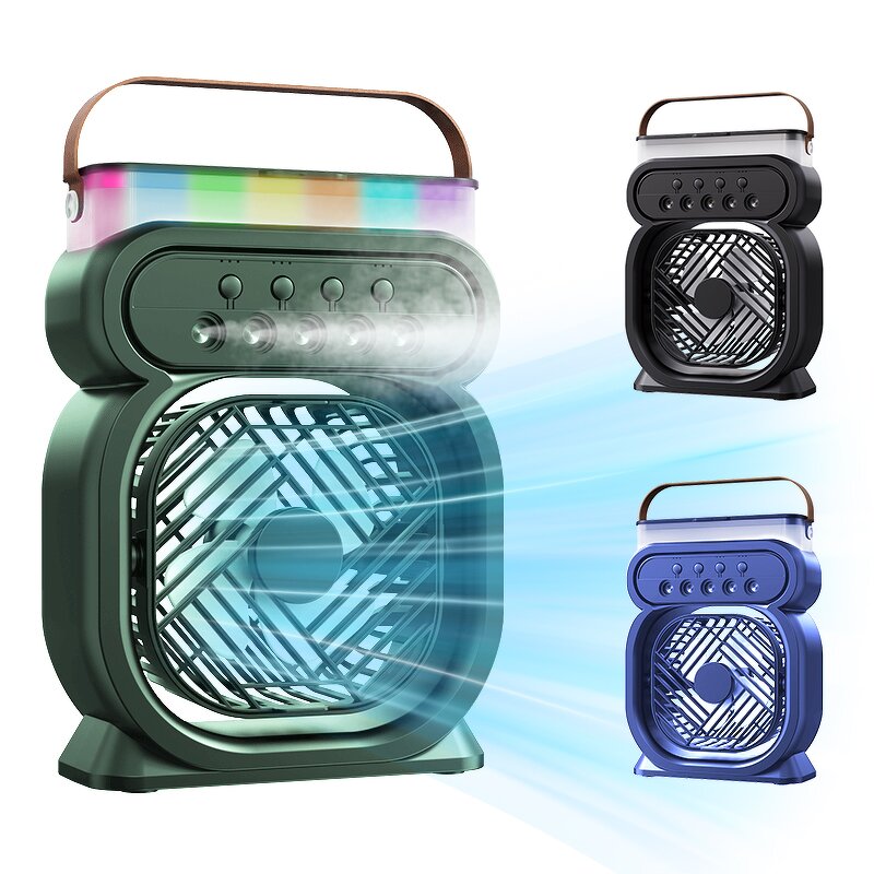 Air Cooler Fan Manufacturer - Misting 450ml Water Tank 3 Speeds with 7 Night Light