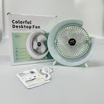 Mini Desk Fan Manufacturer - Portable 3-Speed with LED Night Light and Oscillation
