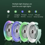 Mini Desk Fan Manufacturer - Portable 3-Speed with LED Night Light and Oscillation