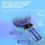 Handheld Fan Manufacturer - LED Rechargeable Foldable 1200mAh Bright Color USB