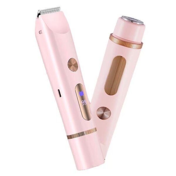 Digital Display Hair Trimmer - Dual Head IPX7 Waterproof Painless Women Shaver