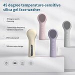 Silicone Face Scrubber - 2 in 1 Heat Massage Rechargeable Facial Exfoliator