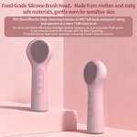 Silicone Face Cleansing Brush - 45℃ IPX7 Waterproof 3-Speed Vibration SPA Tool