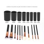 Auto Spin Brush Cleaner - 8 Rubber Collars Deep Wash Quick Dry All Brushes