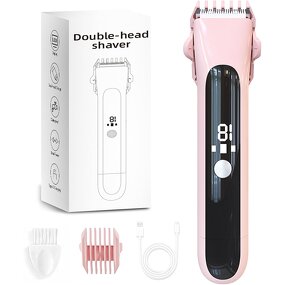 Double Head Hair Remover - USB Rechargeable Waterproof Women Body Trimmer