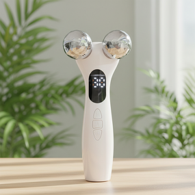 4D EMS Facial Roller - Ergonomic Design Rechargeable Skin Care Massager