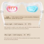 Eye Massager Glasses - 7 Color Light Therapy Hot Cold Compress Dark Circles