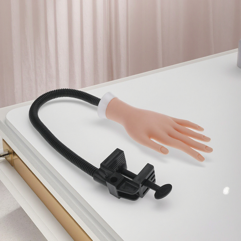 Silicone Nail Practice Hand - Movable Flexible Mannequin Manicure Training Model